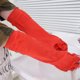 thumbnail image 5 of 1 par de guantes de látex para lavavajillas con interior de felpa, herramienta de limpieza para el hogar y la cocina (rojos), 5 of 8