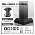 thumbnail image 4 of 2 PCS Outdoor Handrails for Steps - Black Square Tube Railing for Porch Deck, Senior Safety Handrail - Strong Support, Adjustable Angle, 4 of 7