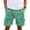 Green, variant on Men's Corduroy Shorts Casual Elastic Waist Drawstring Lightweight Summer Beach Shorts