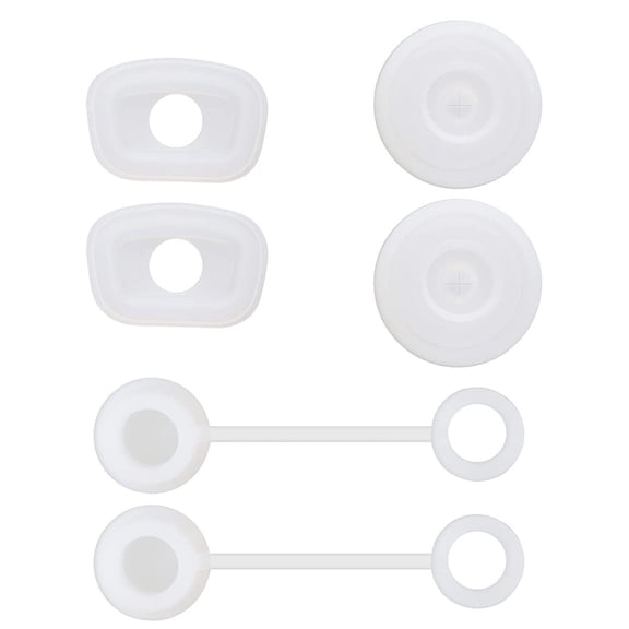 6 Piece Cup and Bottle Accessories Set with Silicone Straw Caps Squeezable Stoppers Leakproof Seals for Glass Bottles and Tumblers