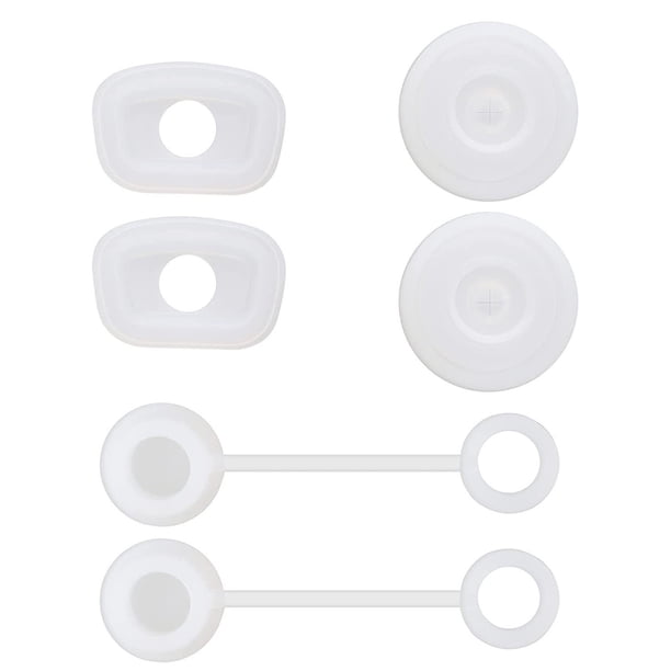 Juego de 6 piezas de accesorios para vasos y botellas Tapas de silicona para pajitas Tapones exprimibles y sellos impermeables a fugas