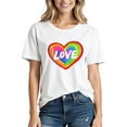 thumbnail image 2 of Frostluinai Going Out Tops for Women Short Sleeve Pride Shirts Crew Neck Rainbow Graphic Tees Casaual Loose Holiday Tops, 2 of 3