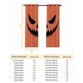 thumbnail image 6 of Fsddascl Halloween Blackout Curtains for Bedroom/Living Room, Thermal Insulated Kitchen Curtains, Scary Pumpkin Orange Halloween Funny Grommet Darkening Window Treatment Drapes 27.5"x39"x2, 6 of 6