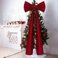 thumbnail image 4 of Red Bow Tree Topper,20 x 71 Inches Christmas Extra Large Satin Bows,Christmas Tree Topper Decor Giant Xmas Tree Toppers Bows for Home Wreath Birthday Wedding Party Decorations(Red), 4 of 4