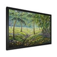 thumbnail image 2 of Designart 'Bushes and Pine Trees In The Forest I' Lake House Framed Art Print, 2 of 4