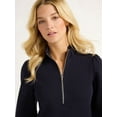 thumbnail image 4 of Free Assembly Women’s Half Zip Sweatshirt Mini Dress Sizes XS-XXL, 4 of 5