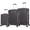 Black, variant on TUCCI ITALY Marvello 3-Piece Unisex Adult Hardside Spinner Luggage Set 20/24/28" - Black
