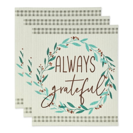 

DII Always Grateful Swedish Dishcloth Set/3