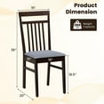 thumbnail image 3 of Gymax Ensemble de 4 Chaises de Salle à Manger Rembourrées pour Cuisine Sans Accoudoirs avec Dossier Incliné, 3 of 8