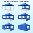 thumbnail image 6 of COBIZI 10x20 Pop Up Canopy Tent Heavy Duty with 6 Removable Sidewalls,Commercial Pop Up Tent for Parties All Weather Waterproof Wedding Tent with Roller Bag(Blue), 6 of 11