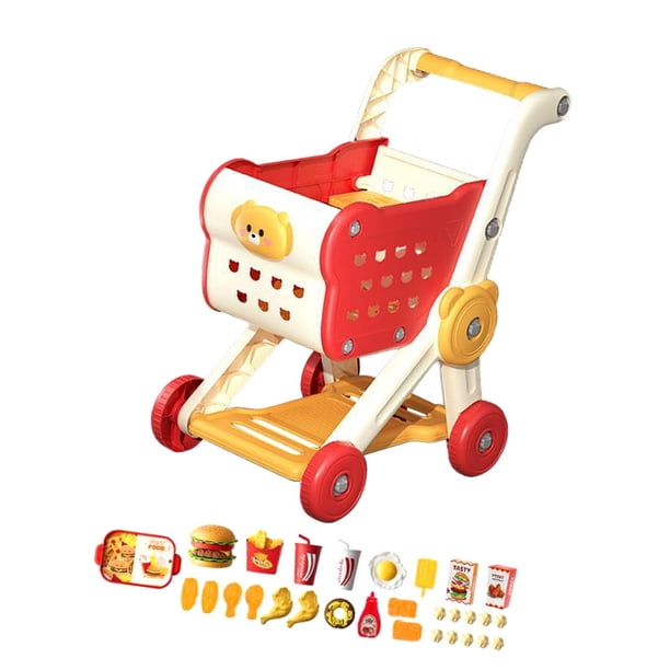 Juego de carrito de supermercado para niños CUTICAT juguetes educativos rojo