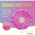thumbnail image 6 of Flybar Kids 26" Foam Saucer Disc Snow Sled with Slick Bottom & PE Core Build for Boys and Girls Ages 6+, Holds Up to 110 Lbs - Pink Donut, 6 of 7