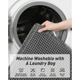 thumbnail image 6 of Upgraded Waffle Bath Mat, Super Absorbent Non Slip Bath Mats for Bathroom Floor, Machine Washable Bathroom Rugs with Tassels, Rubber Backed Bathroom Mats, Ultra Soft,Dark Grey 17" x 24", 6 of 7