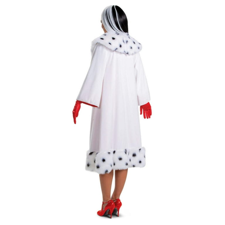 Disney Villains Cruella Classic Costume Adult Coat Gloves Disney Villains Cruella Classic Costume Adult Coat Gloves