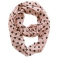 thumbnail image 6 of Peach Couture Light and Sheer Polka Dot Circle Print Infinity Loop Scarf, 6 of 10