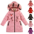thumbnail image 4 of Mercatoo Kids Girls Puffer Jacket Hooded Padded Parka Coat Winter Warm Windproof Quilted Down Outerwear Cozy Jackets with Pockets, 4 of 4