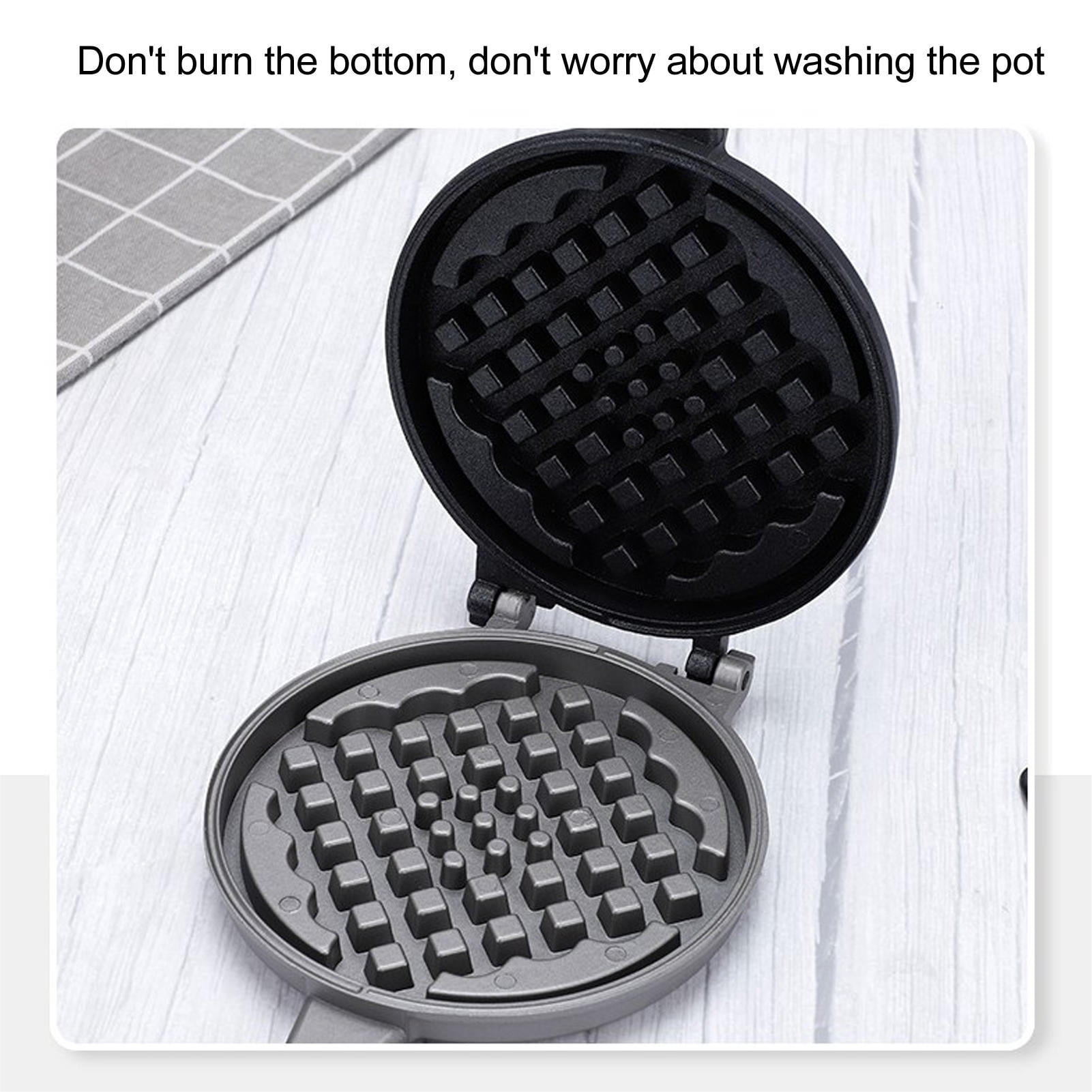 Rupoun Dual‑Sided Non‑Stick Mini Waffle & Sandwich Maker – Removable Handle, Multi‑Functional Griddle, Easy Clean, Even Heat Distribution