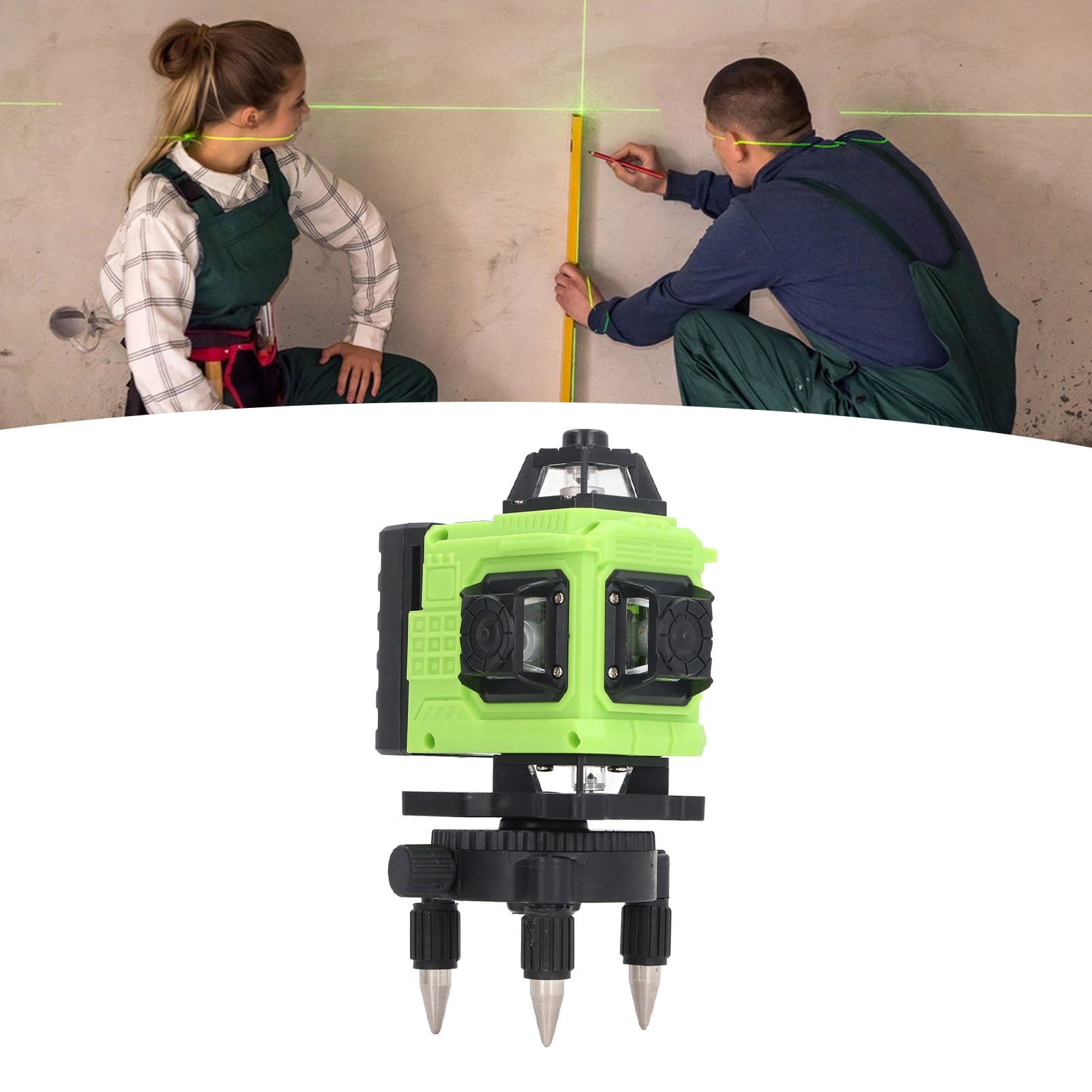 BOKYAN Laser Leveler 16 Line Super Bright Green Beam 4D Self Leveling Tool with Remote Control [cite: 2, 7, 8]