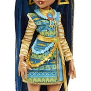 Monster High Cleo De Nile Fashion Doll with Blue Streaked Hair, Accessories & Pet Dog