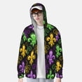 thumbnail image 4 of Sigee Mardi Gras1 Print UPF50+ Men's Sun Protection Hoodie Shirt SPF UV Shirt Long Sleeve Fishing Outdoor Lightweight, S-3XL, 4 of 9
