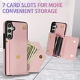 thumbnail image 5 of Wallet Case for Samsung Galaxy S25, with Detachable Lanyard Cards Holder Premium PU Leather Shockproof Flip Cover Stand Anti-Scratch Protective Phone Cover for Samsung Galaxy S25, Pink, 5 of 5