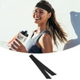 thumbnail image 3 of Unique Bargains 3 Pcs Adjustable Nonslip Sweat Wicking Tennis Tie Headband Sweatband for Men Women Black, 3 of 7