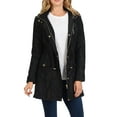 thumbnail image 4 of Ma Croix Womens Lightweight Parka Fur Lined Coat Hooded Anorak Jacket, 4 of 6