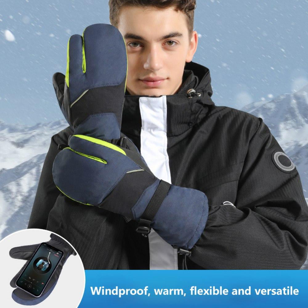 Men Winter Outdoor Thick Sports Ski Thermal Insulation Waterproof Gloves Mittens 