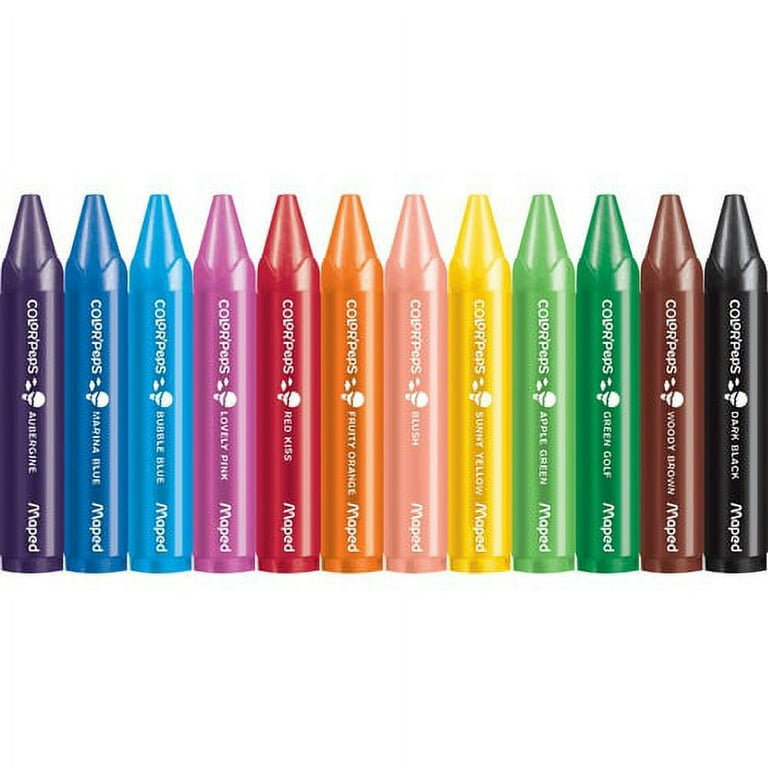 Color'Peps My First Jumbo Triangular Wax Crayons, Pack of 12 - MAP861311
