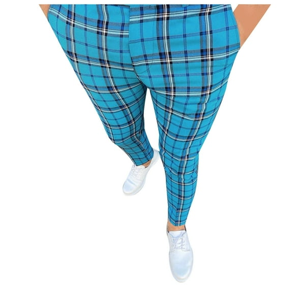 SGMVNU Sweatpants for Men Casual Mid Waist Zip Relaxed Fit Solid Cargo Trousers with Multi-Pocket Elastic Waist Casual Pants(Sky Blue, Size XXL)