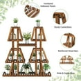 thumbnail image 5 of Resenkos Raised Garden Stands, Raised Planter Stands, Elevated Flower Stands,5-Tier 10 Potted Wood Plant Stand for Multiple Plants, 5 of 8