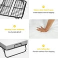 thumbnail image 2 of Homieasy Folding Bed with Mattress, 6 Adjustable Positions Backrest, Rollaway Bed for Adults with Memory Foam Mattress and Metal Frame, Portable Bed with Storage Cover, Cot Size (75” x 31”), 2 of 7