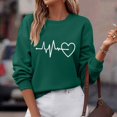thumbnail image 4 of Wancir Women's Casual Print Long Sleeve Round Neck Pullover Sweatshirt Top, 4 of 6