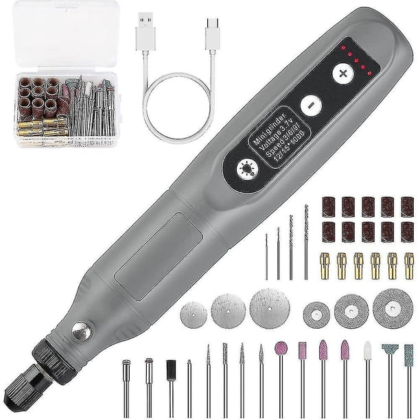 Kit de herramientas rotativas inalámbricas para cortar, grabar, pulir y manualidades de bricolaje