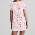 thumbnail image 6 of GaThRRgYP Women's Casual Tunic Short Sleeve Dress,Women's Fashion Summer Print Short-sleeved V-neck Casual Dress Pink XL, 6 of 8