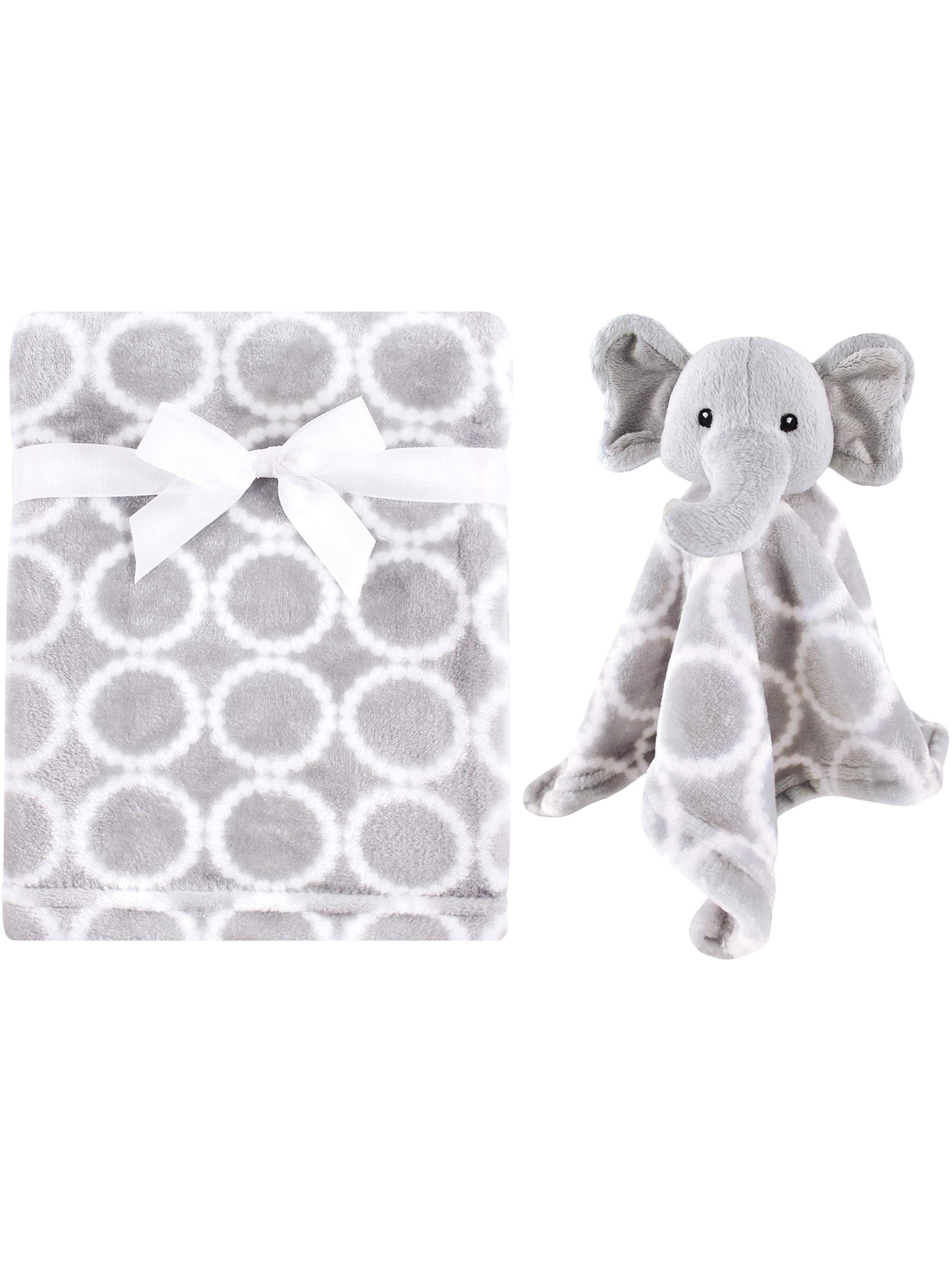 Hudson Baby Boy and Girl Plush Blanket and Security Blanket, Neutral