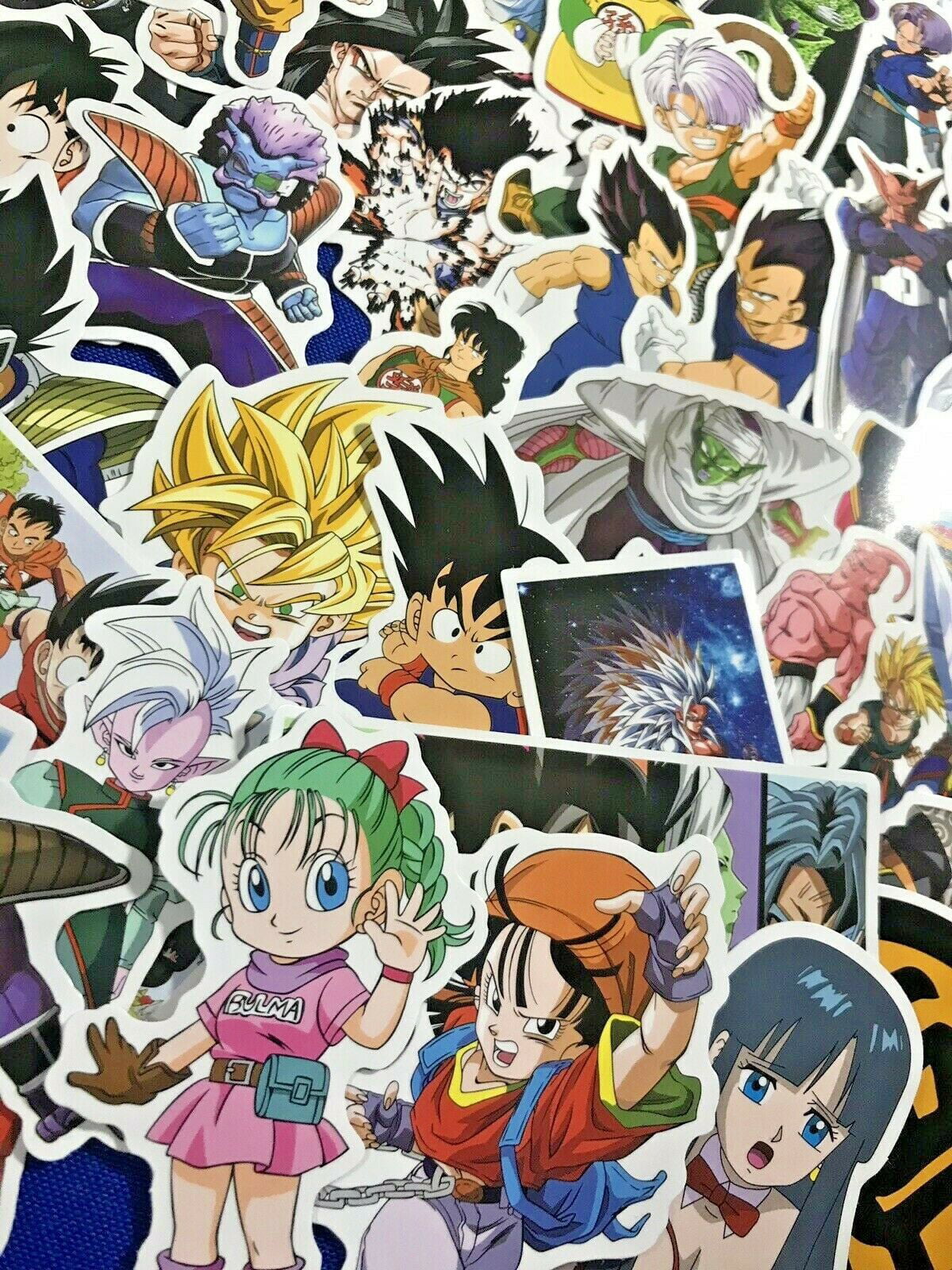 100 Lot Dragon Ball Z GT Character Sticker Pack For Laptop Wall PS4 XBOX  Phone