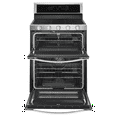 thumbnail image 3 of Whirlpool 30” 6.0 cu ft Gas Double Oven Range in Stainless Steel, 3 of 5