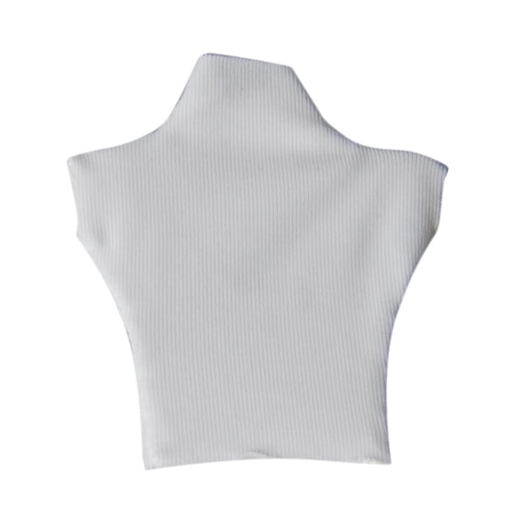 EHJRE 1 12 Action Figure Clothing Miniature Turtleneck Tank Top for Female Model Dolls White