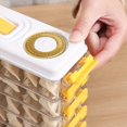thumbnail image 2 of Dumpling Box Refrigerator Organizer Stackable Storage with Lids and Handle, Portable Multi Layer Quick Frozen (6 Layer-Yellow), 2 of 5