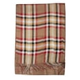 thumbnail image 3 of NYFASHION101 Women's Soft Tassel Tartan Plaid Shawl Scarf Wrap, Taupe/Burgundy, 3 of 3
