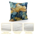 thumbnail image 4 of Creowell Decorative Throw Pillow Covers Ginkgo Leaf in The Style of Gold And Cyan Satin Throw Pillow Covers Teal And Gold Ginkgo Leaf Decorative Bed Pillows Pillow Case Farmhouse Rustic Cushion Case, 4 of 5