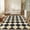 Black Coffee, variant on GlowSol Modern Black and White Checkered Rug Runner - Ultra Thin Non-Slip Diamond Design Carpet - Washable Mark Resistant Hallway, Kitchen, Bedroom, Entryway Runner - 2x6