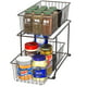 SimpleHouseware 2 Tier Cabinet Wire Basket Drawer Organizer, Brown ...