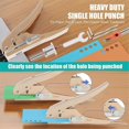 thumbnail image 3 of Single Hole Punch 8mm Heavy Duty Hole Puncher Edge Banding Punching Plier with Scale for Paper Cards, 3 of 5