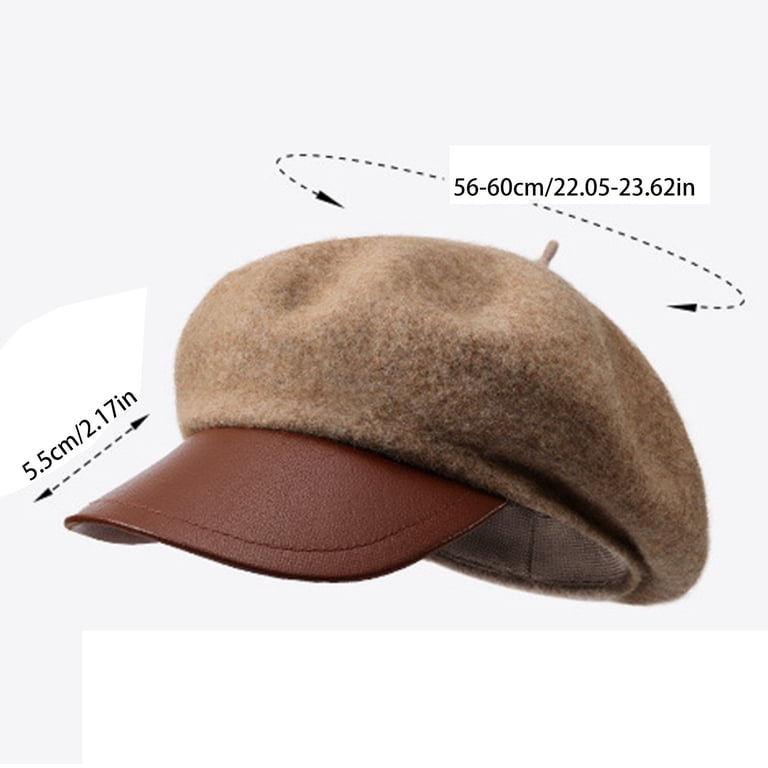 Women’s Wool Newsboy Hat Winter Warm Fashion Pageboy Cabbie Cap Beret Womens Newsboy Caps Cabbie Gatsby Cap Visor Beret Hat  main image 4