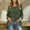 Army Green, variant on Long Sleeve Tops for Women Pleated Crew Neck Top Basic Tees Casual Loose Beach Flowy Tunics