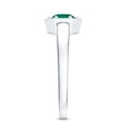 thumbnail image 3 of Rosec Jewels Certified Lab Grown Emerald Solitaire Engagement Ring for Women (0.8 Ct, AAAA Grade) - with Jewelry Box, 14K White Gold, US 6.50, 3 of 8