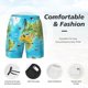 thumbnail image 3 of Fotbe World Map With Animals Landmarks Traje de Baño para Hombre – Shorts de Natación de Secado Rápido con Forro y Bolsillos-XX-Large, 3 of 6