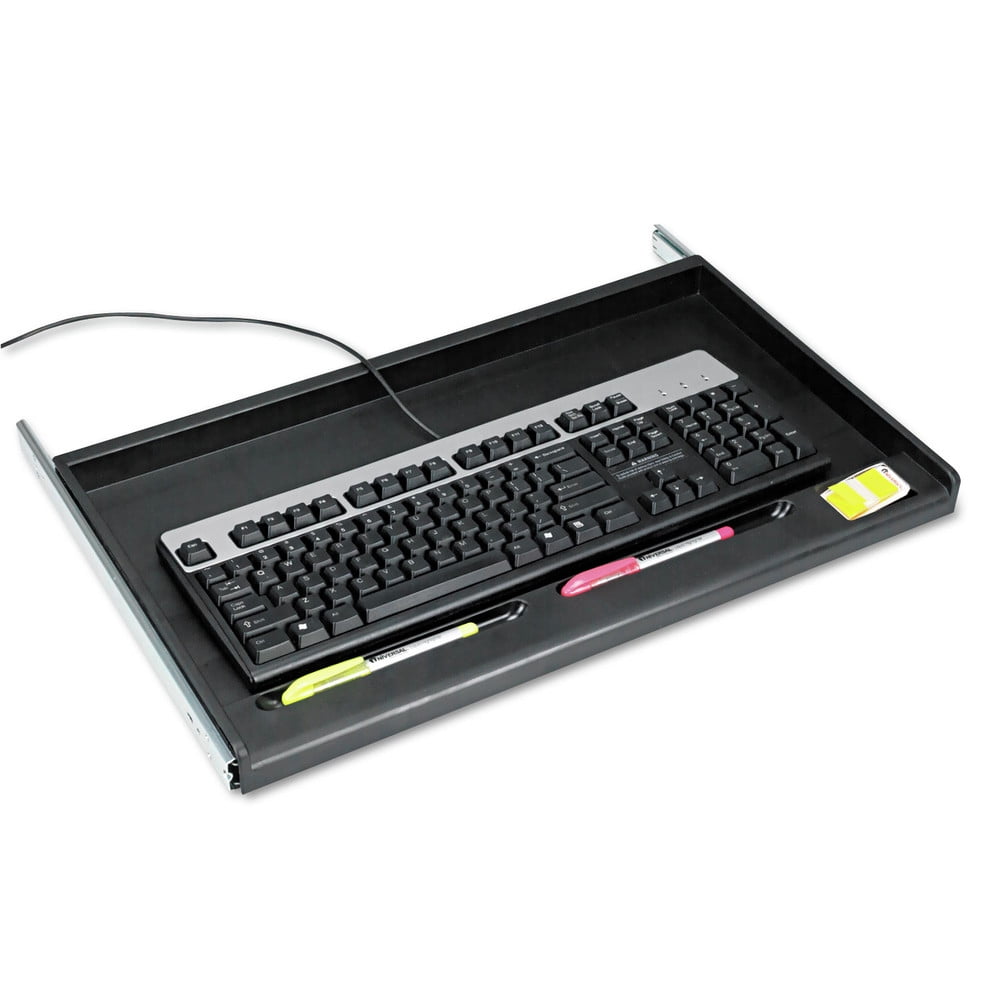 21.38 in. x 12.88 in. Standard Underdesk Keyboard Drawer - Black
